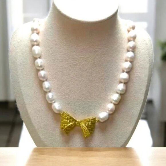 kate spade Jewelry - Kate Spade Wrapped In A Bow Pearl Necklace NEW